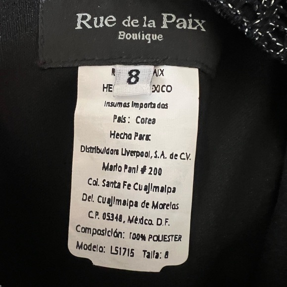 Black and Silver Fringe Midi Dress - Picture 6 of 6